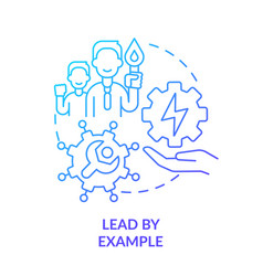 Lead By Example Blue Gradient Concept Icon