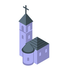 Albania Church Icon Isometric City Travel