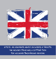 American Revolution British Flag Flat - Artistic