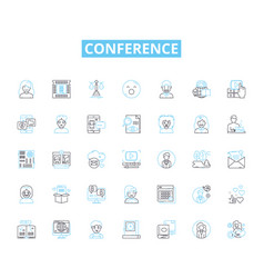 Conference Linear Icons Set Nerking