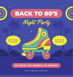 Flat 80s Themed Party Posts Set