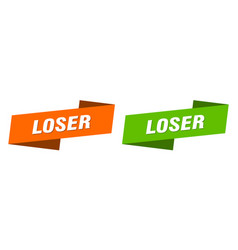 Loser Banner Ribbon Label Sign Set