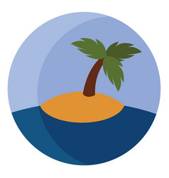 Stranded Island Icon On White Background