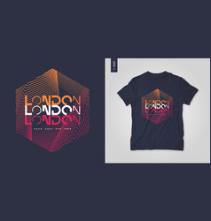 London T-shirt Geometric Design Poster