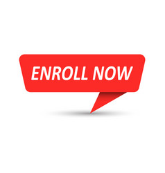 Enroll Now Banner Pointer Sticker Label Or Speech