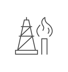 Gas Rig Line Outline Icon