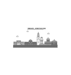 Israel Jerusalem City Skyline Isolated