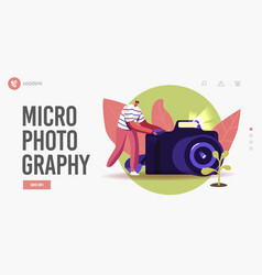 Macro Photography Hobby Landing Page Template Man