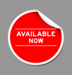 Red Color Peel Sticker Label With Word Available