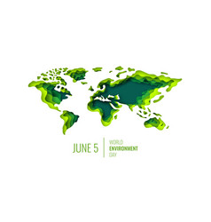 World environment day abstract green leaves Vector Image