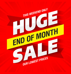 End Of Month Huge Sale Banner Template