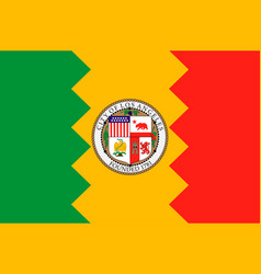 Flag Of Los Angeles City California Usa