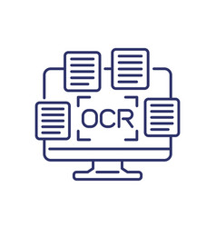 Ocr Line Icon On White