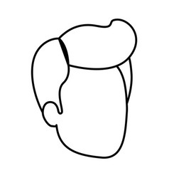 Sketch Silhouette Of Man Faceless With Pompadour