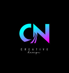 Creative Colorful Letters Cn C N Logo