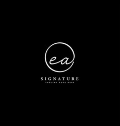 E A Ea Initial Letter Handwritten Signature Logo