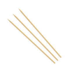 Wooden Skewer With Pointed Tip Disposable Bamboo