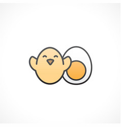 Half Egg And Chick Design