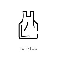 Outline Tanktop Icon Isolated Black Simple Line