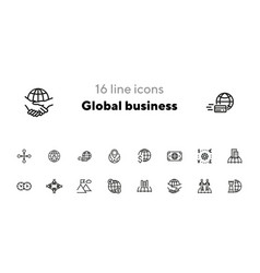 Global Business Icon Set