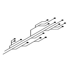 Isometric Printed Circuit Board Pcb Tracks