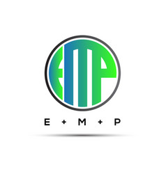 Letter Emp Round Shape Logo Design Icon