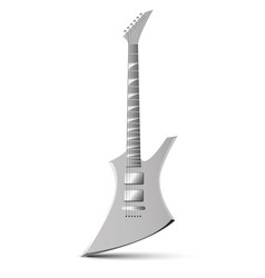 Realistic Electric Guitar Isolated On White