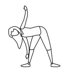 Young Woman Practicing Exercice