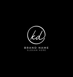 K D Kd Initial Letter Handwritten Signature Logo