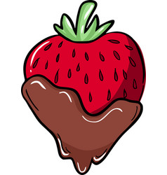 Red Strawberry Berry In Chocolate