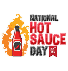 National Hot Sauce Day Banner Design