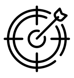 Target Career Arrow Icon Outline Style