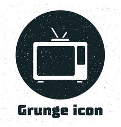 Grunge Retro Tv Icon Isolated On White Background