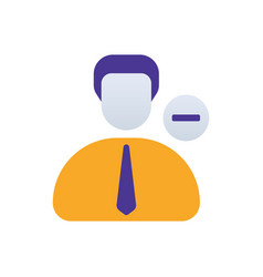 Team Reduction Business People Icon With Purple