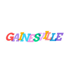 Gainesville Name City On A White