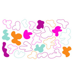 Irregular Color And Line Blob Shape