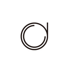 Letter G In D Line Circle Geometric Symbol Simple