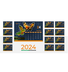 Modern Desk Calendar Design 2024