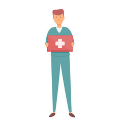 Nurse First Aid Kit Icon Cartoon Doctor