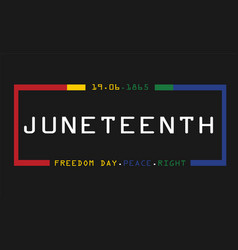 Picture With White Caption For Juneteenth