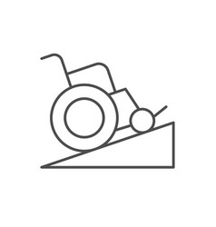 Wheelchair Ramp Line Outline Icon