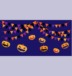 Halloween Bunting Black And Orange Flag Garland