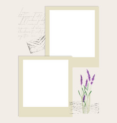 Photobook Collage Frame Lace Watercolor Lavender