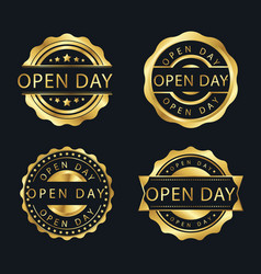 Gradient Open Day Badges Set