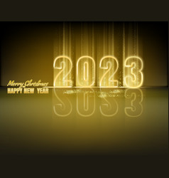 Merry Christmas And Happy New Year 2023 Gold