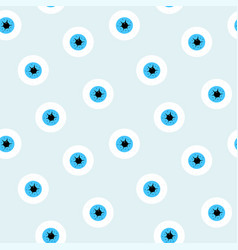 Y2k Seamless Pattern With Blue Isolated Eyes