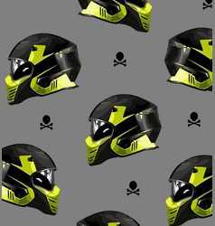 Cool Helmet Pattern With Green Accents