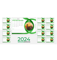 Desk Calendar Design Layout 2024