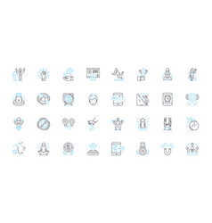 Guiding Principles Linear Icons Set Values