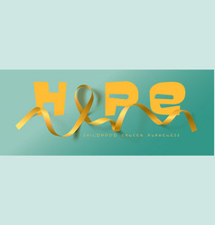 Hope Childhood Cancer Awareness Calligraphy